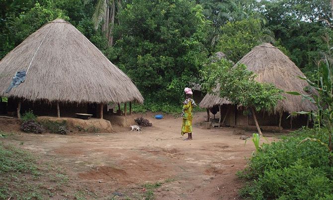Hütte in Sierra Leone